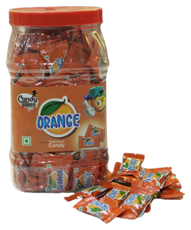 Orange candy jar